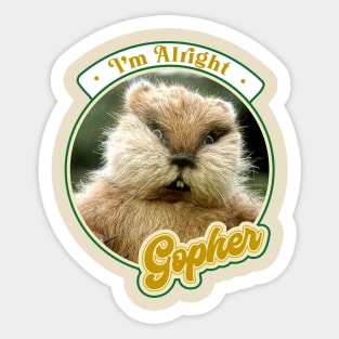 Retro Dancing Gopher Caddyshack Fan Design Sticker